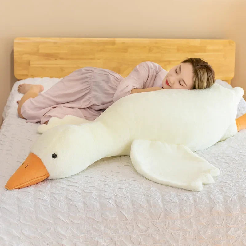 50/90/130CM Funny Goose Plush Toy, Soft Duck Pillow, Cute Stuffed Animal for Sleeping, Kids Gift, Girlfriend Birthday Present