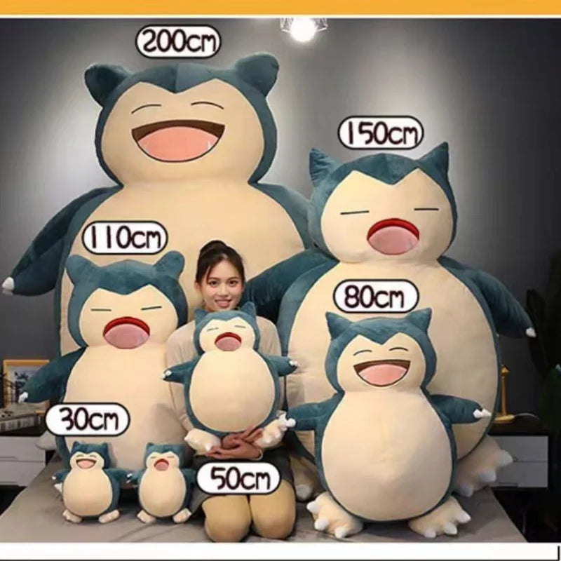 200/100Cm Giant Snorlax Plush Pokemon Plush Toys Kawaii Soft Snorlax Leather Shell Plushie NO Filling Pillow Gifts for Children