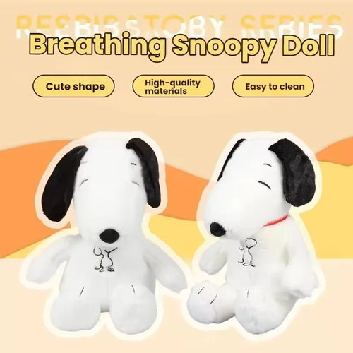2026 Hot  Snoopy Plush Doll Breath Child Peluche Soothes Toy Anime Baby Music Light Sleep Toys Snoopy White Dog Kid Gifts
